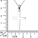 Jewelry 925 Sterling Silver Polished Cross Pendant Necklace (18.0 inches)
