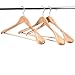 RoyalHanger Coat Hanger 6-Pack, Wood Hangers Trouser Hangers Extra Wide Shoulder Wooden Hangers for Heavy Coat, Sweater, Skirt, Suit, Pants, Natural Finish