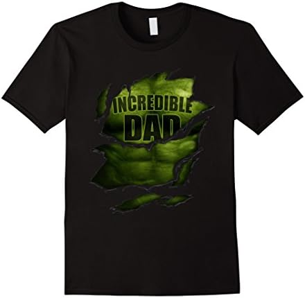 Mens Incredible Dad Shirt my dad is superhero t-shirt XL Black