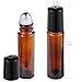 Essential Oil Bottles,10ml-7Pack DorisMax Amber Brown Glass Bottles with Roller Balls and Black Cap with 3X Dropper Include