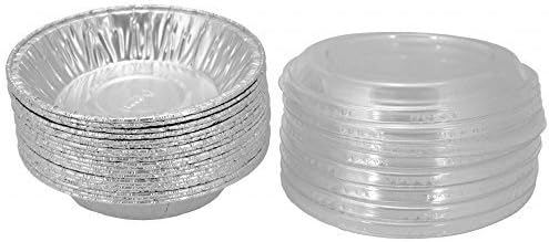 Aluminum Foil 3 7/8 For Mini Pie/Tart Pans Pot-Pie Tins With Lid 20 Sets. by 1st Foils