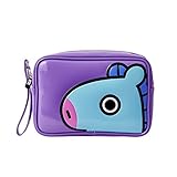 BT21 Official Merchandise by Line Friends - MANG Enamel Cosmetic Bag Travel Pouch for Toiletry and Makeup