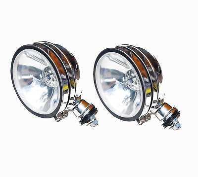 2x HID Off Road 6" Light Dune Buggy Spot 4x4 Xenon Chrome Roof Rack Bar Truck RV