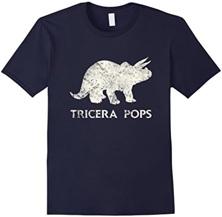 Mens Tricera Pops Funny Gift tshirt Large Navy