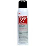 3M Multi-Purpose 27 Spray Adhesive Clear, 20 fl oz can, net weight 13.05 oz (Pack of 1)
