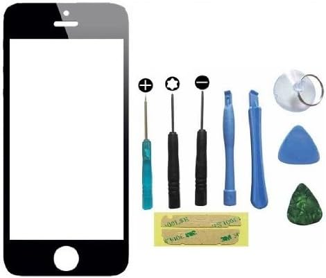 New Horrizon - Black Replacement Front Outer Glass Screen Lens For Apple iPhone 5 5GS 5S - Tools Included