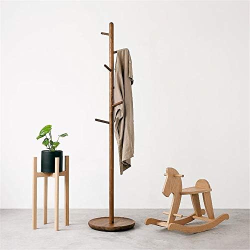 ポールハンガー ソリッドウッドコートハンガー床のベッドルーム木の枝ハンギング服が立ちコートスタンドラックラック 洋服掛け スタンド 帽子掛け コートかけ おしゃれ かばんかけ Color Black Walnut Size 175 X 40cm Jawharisweets Com