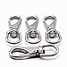 AOWISH 4-Pack Stainless Steel Swivel Eye Snap Hook M5(1#) Scuba Diving Clips 3-1/2 inch Flagpole Clips Boat Marine Spring Buckles for Bird Feeders, Pet Chains, Dog Tie-Out Cable, Keychains and More