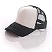 10pcs Black Polyester Mesh Cap Sublimation Blank Mesh Hat Adjustable Unisex Adult Trucker Caps Hat for Sublimation DTF Printing DIY (Black)