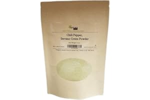 SPICES FOR LESS SFL Chili Pepper, Serrano Green Powder - Kosher - Resealable Pouch (4 oz)