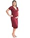 Kindred Bravely Ultra Soft Maternity & Nursing Nightgown Dress (Cabernet, XL)