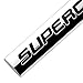 Chrome Finish Metal Emblem Supercharged Badge (Black Letter)