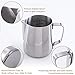 Wingjip Espresso Milk Frothing Pitcher 14oz with Latte Art Pen, Steaming Pitchers Liquid Measurement Cup 14oz (400ml) Coffee Maker Accessories
