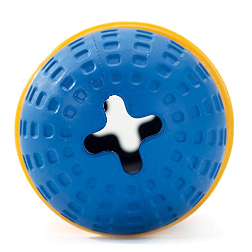 HIPIPET Treat Dispensing Dog Toys Interactive Dog Rubber Chewer for Medium and Large Dogs (Blue)