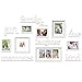 Jerry & Maggie - Photo Frame | Plaque College Frame - White Wall Decoration Combination - Bronze PVC Picture Frame Selfie Gallery Collage with Full Size Hanging Template & Wall Mounting Design