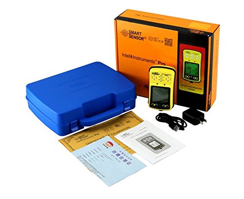SMART SENSOR Multi Gas Monitor Handheld Gas Detector LCD Display Sound Light Alarm Rechargeable Battery 4 in 1 gas analyzer - Thumbnail 5