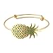 SENFAI Charming Fruit Pineapple Bangle Bracelet Hand Jewelry Accessary for Women (Gold)