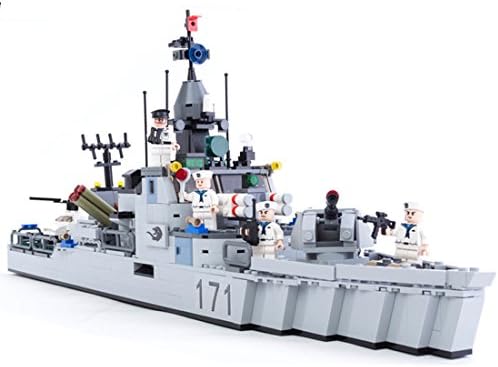 MakeFunToys(TM) Building Block MARINE CORPS Series THE MIGHTY MISSILE FRIGATES 693+pcs