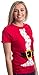 Ann Arbor T-shirt Co. Santa Claus Costume | Jumbo Print Novelty Christmas Holiday Humor Ladies' T-Shirt-Ladies, 2XL Red