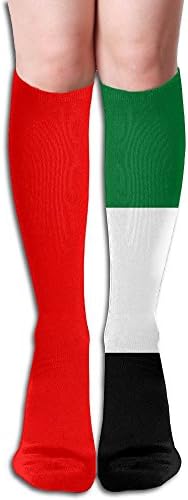 LICAI Flag Of The United Arab Emirates Knee High Crew Socks Women's Knee High Stockings Cosplay Socks