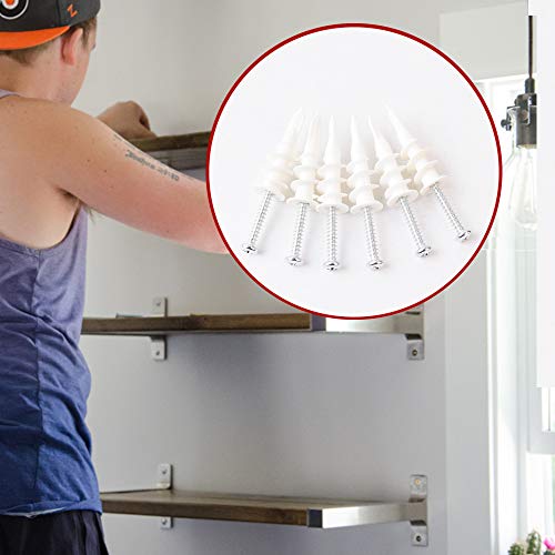 Drywall Anchors Plastic Self Drilling Hollow Wall Screw Anchors with Tapping Screws Assortment Set kit (120)