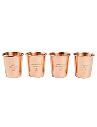 unidos por Blue Cobre Shot Glass Set, Marrón, tall