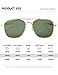 WELUK Men's Pilot Sunglasses Polarized 55mm Military Style with Bayonet Temples (Gold/Dark green, 58)