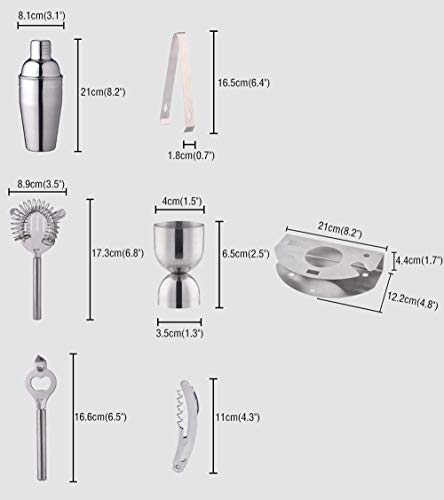 JBNJV Cocktail-Shaker-Set mit stilvollem Ständer für zu Hause, 7-teiliges Bar-Tools-Set, professionelles Barkeeper-Kit… – Bild 4