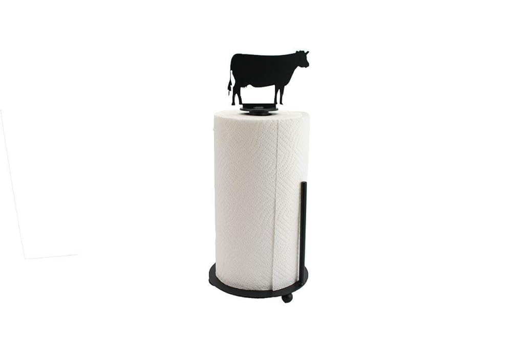 Cow Paper Towel Holder Farmhouse Kitchen