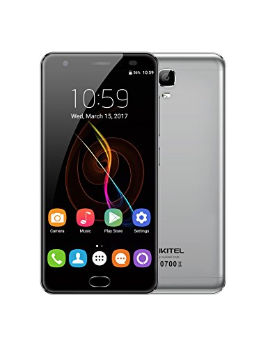 Unlocked Cell Phones, Oukitel OK6000 Plus 6080mAh Big Battery Smartphone 5.5 Inch Dual SIM Android 7.0 Octa Core 4GB RAM 64GB ROM Mobile Phone 9/2A Quick Charge Fingerprint OTG-Grey
