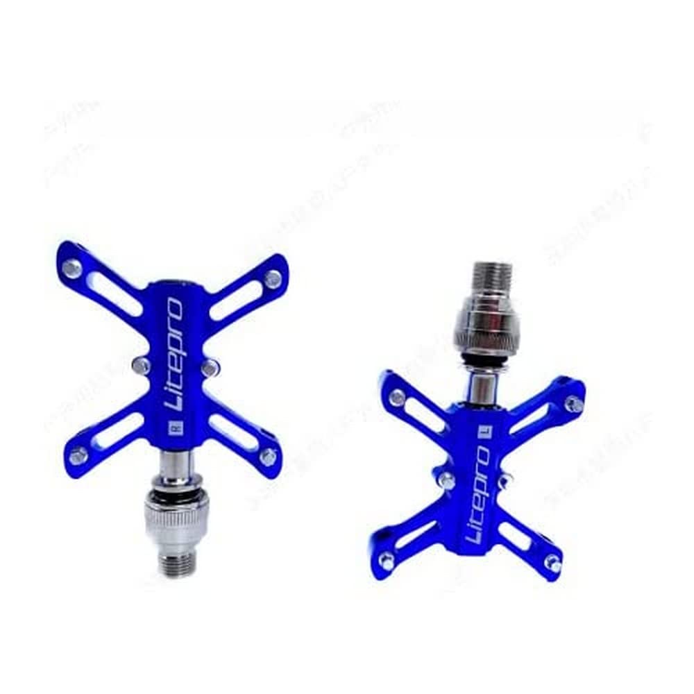 Quick Release Pedals For BROMPTON X-shape 304g Pair BLUE