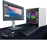 GameMax Spark Micro-ATX Gaming PC Case Dual Tempered Glass USB3 Type C White view 13