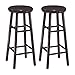 Winsome Wood Oakley Swivel Seat Bar Stools, 2-PC, Espresso Finish, 30.94”