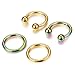 FINREZIO 10Pcs 14G Stainless Steel Nose Rings Hoop Lip Nipple Piercing Jewelry Sleeper Earrings Tragus Cartilage Earrings 8mm-10mm (10mm Inner Diameter)