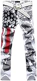 Jeansian Men's Fashion Causal Pants Jeans J229 White W32