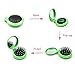 Louise Maelys 4pcs Round Folding Pocket Hair Brush Mini Hair Comb with Makeup Mirror for Travel Candy Color