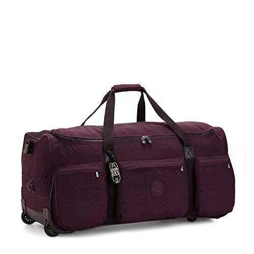 Kipling Women's Discover Large Rolling Duffle, Dark Plum, One Size