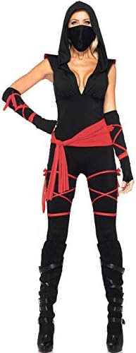 Halloween Costumes Women Ninja Cosplay 5 Piece Ninja Costume Set with Mask
