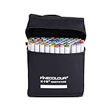 Yosoo Finecolour EF101 Set Artist Colored Marker Pen Sketch Manga Graphic Paint + Storage Pouch Bag For Starter or Students (24 Colors)