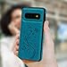 SUPWALL Compatible with Galaxy S10 Case Wallet, Case with Card Holder Embossed Butterfly Slim Folio Leather Cover Shockproof Kickstand with Credit Card Slot Protective Skin for Galaxy S10, Blue