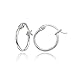 Sterling Silver Hoop Earrings for Women - Gold Hoop Earrings - Hoop Earrings Set - Thin Light Polished Round Post Click-top Hoops Earring for Women Men, 12-20mm Diameter, 1-3 Pairs Jewelry Sets