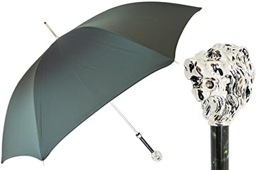 Pasotti Umbrella - By Pasotti Ombrelli - Limited Edition Olive Green Pinstripe -Lion