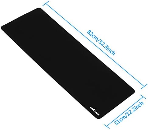 ohCome Extended Waterproof Gaming Mouse Pad - XXL Large Professional Non-slip 3MM Thick Rubber Base Mouse Mat wiht Stitched Edges, 32.28" 12.21" 0.12" Inch (Black)