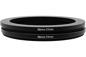 95 to 77mm Metal Step Rings, 95mm to 77mm Step Down Ring Filter Ring Adapter for 95mm Camera Lens & 77mm UV CPL ND Filters Ho