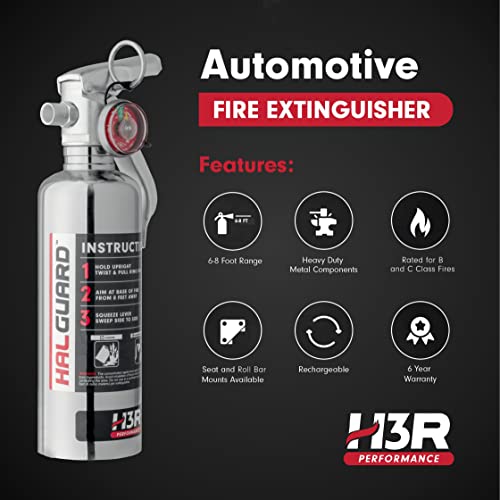 H3R Performance HalGuard Clean Agent Car Fire Extinguisher 1.4 lb