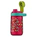 Rubbermaid Leak Proof Chug Kids Water Bottle, 14 oz, Tart Pink with Birds on Vine Graphic