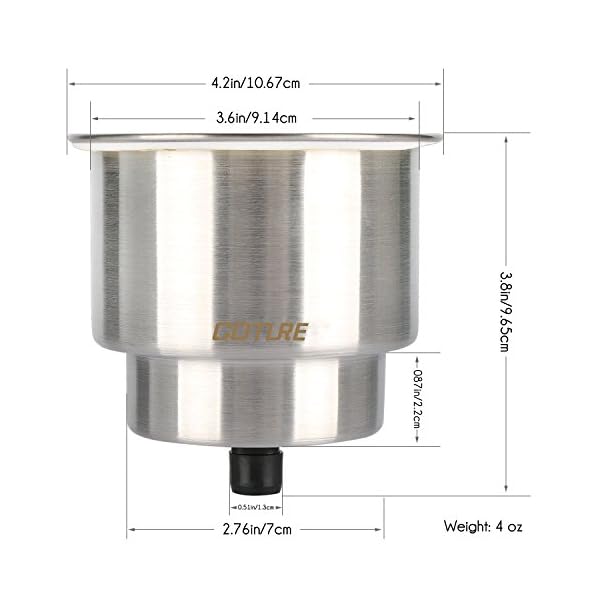 Goture-Stainless-Steel-Recessed-Cup-Drink-Holder-with-Drain-for-Marine-Boat-RV-Camper Goture-Stainless-Steel-Recessed-Cup-Drink-Holder-with-Drain-for-Marine-Boat-RV-Camper