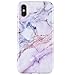 Caka iPhone X Case, iPhone Xs Marble Case Slim Anti Scratch Shockproof Luxury Fashion Silicone Soft Rubber TPU Protective Case for iPhone X XS (Pink)