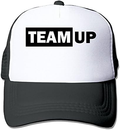 Jia De Ba Funny Team Up Manschaft Hat,Team Hat,Support Hat Adult Trucker Cap Baseball Dad Mesh Hat Black