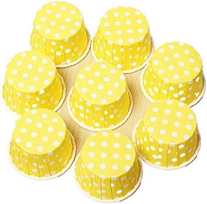 Assyrian 20pcs Paper Cupcake Wrapper Liner Cake Muffin Case Dessert Baking Cups Yellow - Baking Cups